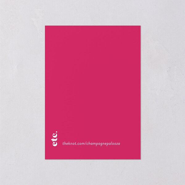 Vibrant Bold Wedding Enclosure Cards Hot Pink Signature Standard