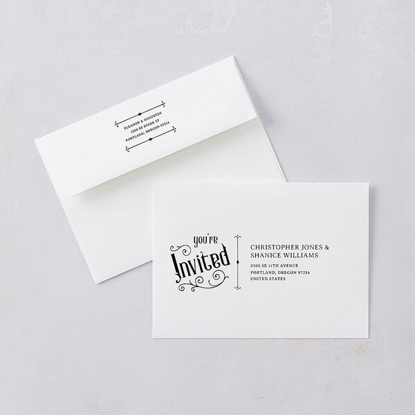 Western Gothic Wedding Invitations Licorice Signature Blank No Standard