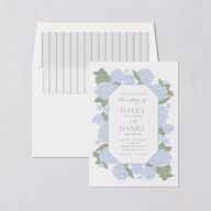 Vintage Hydrangea Frame Envelope Liners Dusty Blue Standard