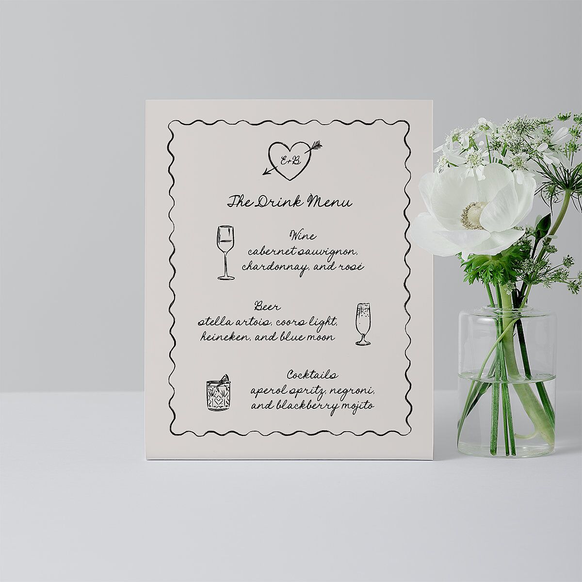Vintage Lovebird Banner Bar Bended Tabletop Sign X-small Linen Standard Plastic XS Tabletop Bar