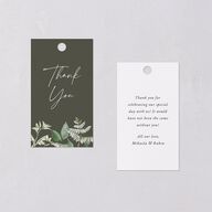 Fairytale Woodgrain Slab Favor Gift Tags Pure White Signature
