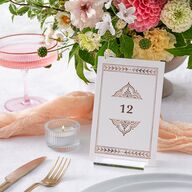 Indian Painted Henna Table Numbers Chestnut Signature