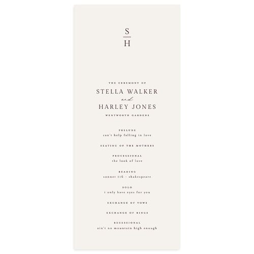 Delphinium Crest Wedding Programs Merlot Signature