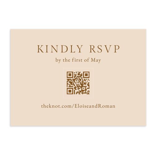 Vintage Botanical Sketch QR Code RSVP Cards Saddle Signature Standard