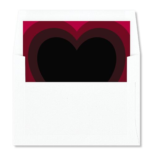 Modern Retro Hearts Envelope Liners Midnight Standard