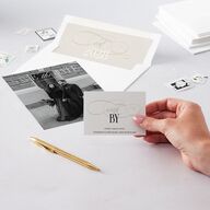 Polished Photo Foil QR Code RSVP Cards Pure White Signature Standard