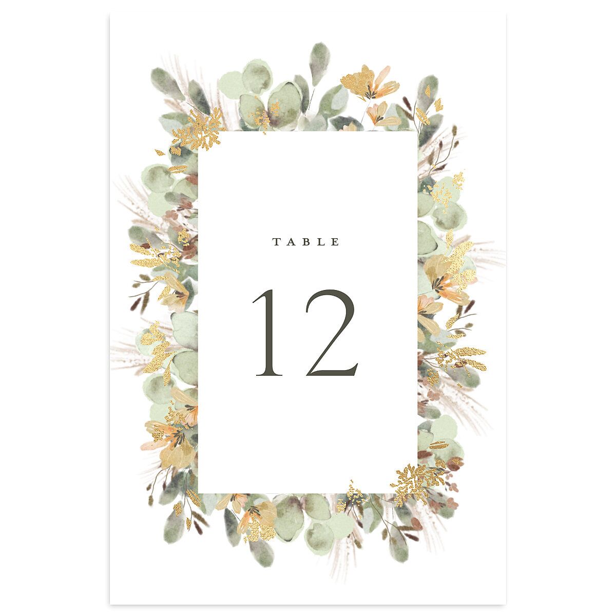 Eucalyptus Edges Table Numbers
