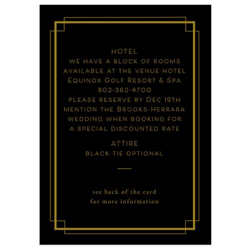 Luxe Monogram Wedding Enclosure Cards Midnight Signature Standard