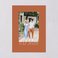 Simple Vine Wedding Invitations Terracotta Signature Blank No Standard
