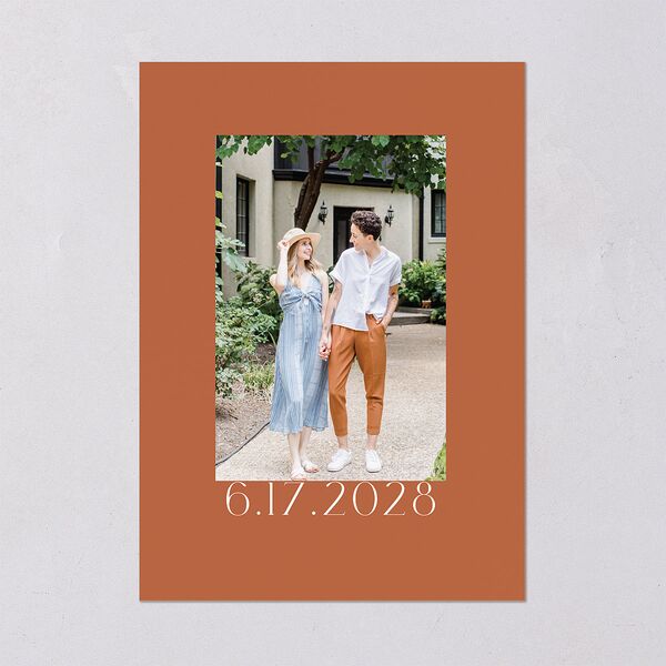 Simple Vine Wedding Invitations Terracotta Signature Blank No Standard