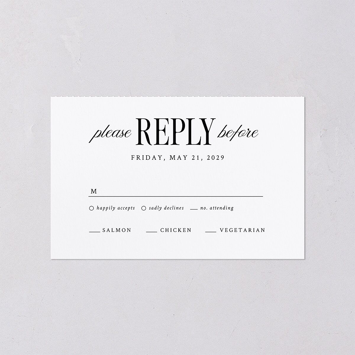 Elegant Wedding Of All-in-One Wedding Invitations Pure White Signature Light Both Recipient and Return Addresses No