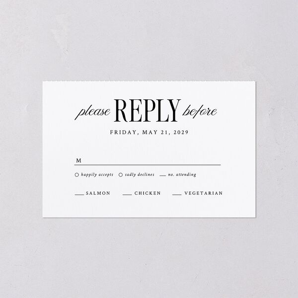 Elegant Wedding Of All-in-One Wedding Invitations Pure White Signature Light Both Recipient and Return Addresses No