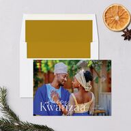 Happy Kwanzaa Holiday Cards Sunflower Signature Blank Landscape Standard