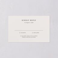 Elegant Polished Minimalist All-in-One Wedding Invitations Linen Signature Light Both Recipient and Return Addresses No