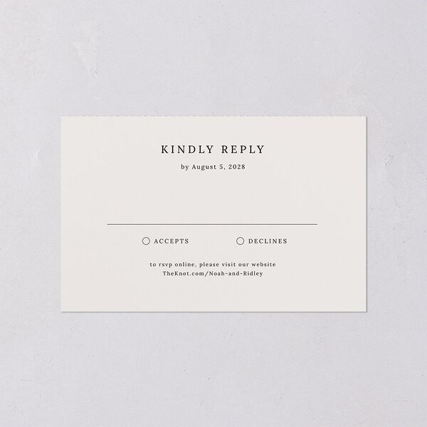 Elegant Polished Minimalist All-in-One Wedding Invitations Linen Signature Light Both Recipient and Return Addresses No
