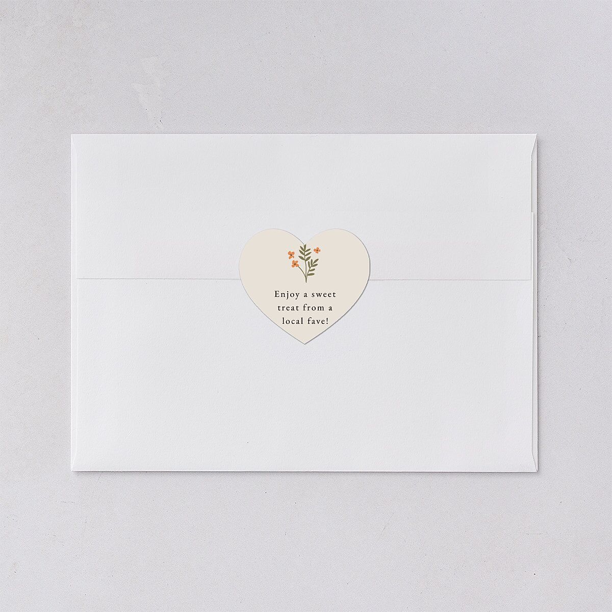 Flora Garden Border Wedding Stickers Olive Heart