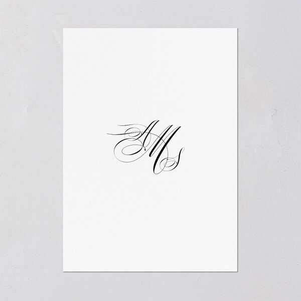 Classic Black Tie Save The Date Cards Pure White Signature smooth Blank No Standard