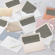 Oval Garland Euro Envelope Liners Champagne Luxe