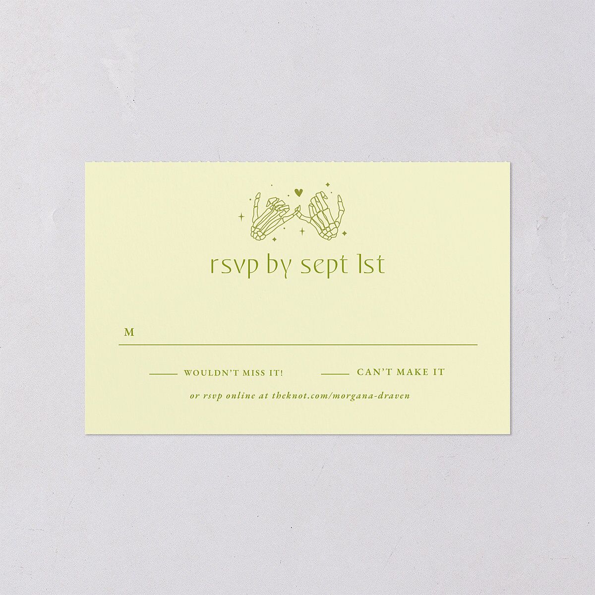 Til Death Do We Disco All-in-One Wedding Invitations Pear Signature Light Both Recipient and Return Addresses No