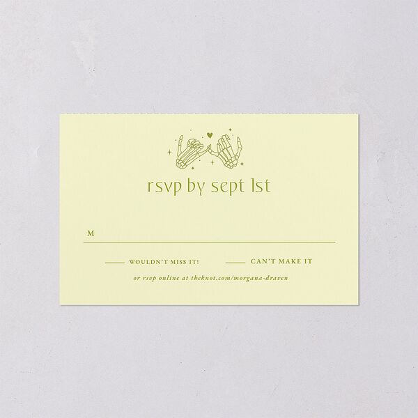 Til Death Do We Disco All-in-One Wedding Invitations Pear Signature Light Both Recipient and Return Addresses No