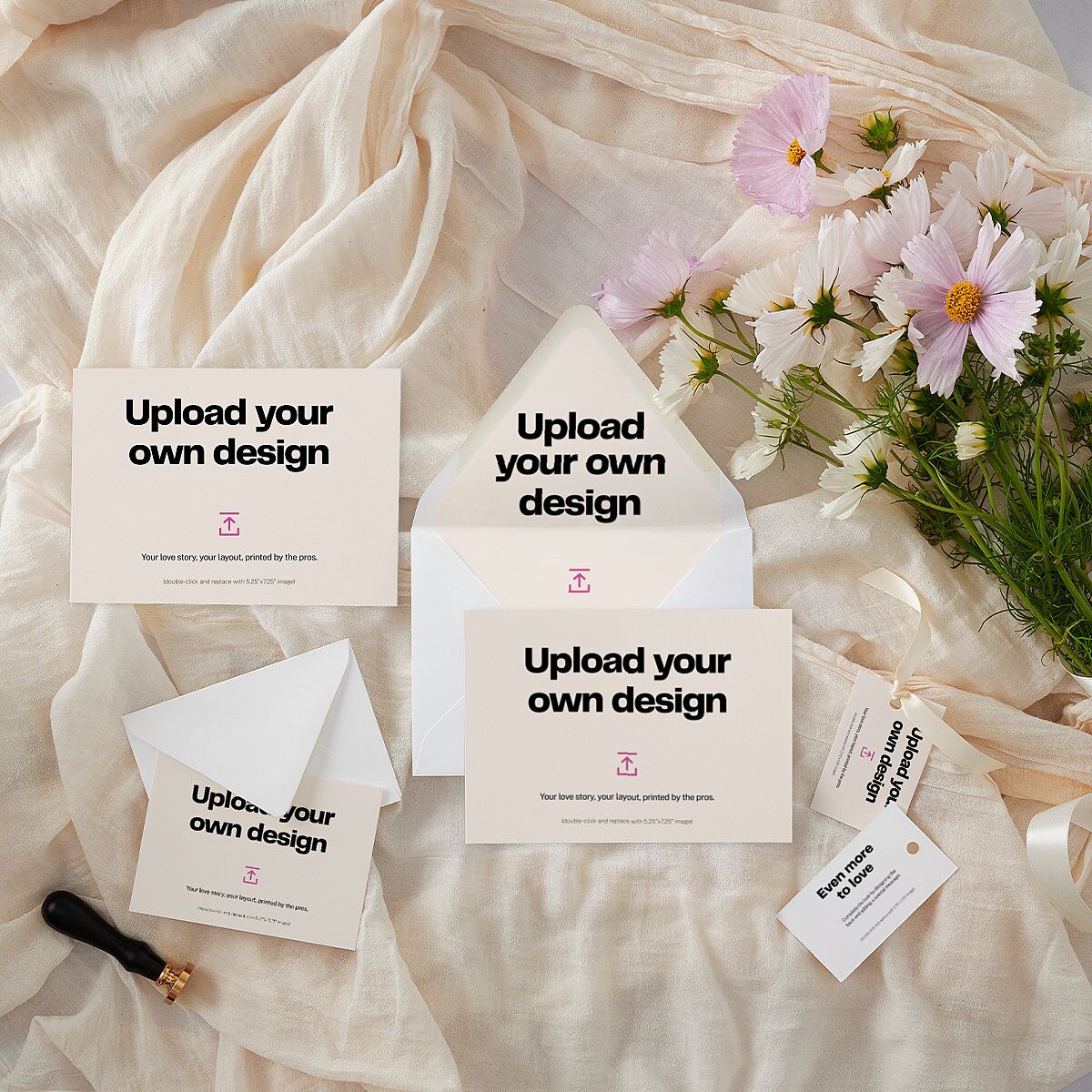 Upload Your Own Design Landscape Gift Tags Pure White Signature
