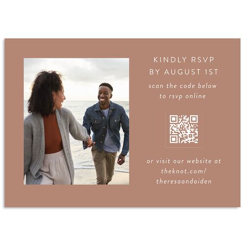 Simply Refined Photo Wedding Response Cards Raw Sienna Signature Standard