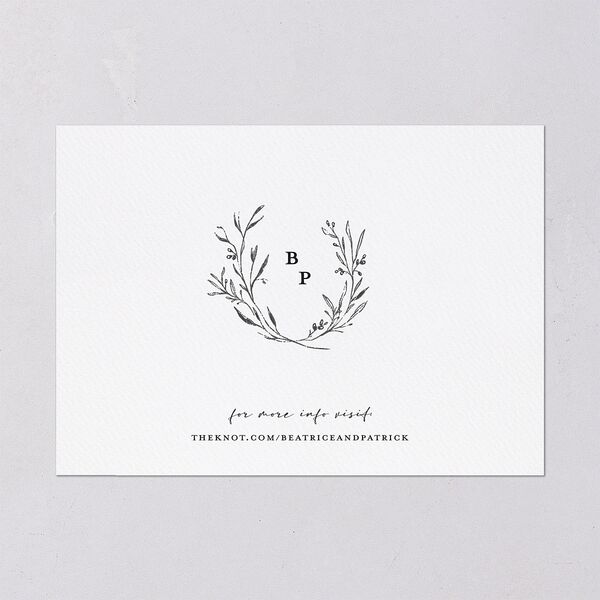 Rustic Setting Save The Date Cards Medieval Grey Signature smooth Blank No Standard
