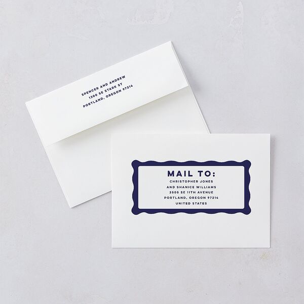 Adventure Icon Rehearsal Dinner Invitations Navy Signature Blank Standard