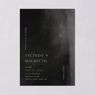 Modern Canvas Wedding Invitations Midnight Signature Blank No