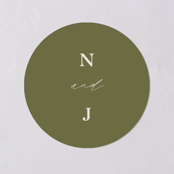 Enchanted Forest Wedding Stickers Dark Camo Circle