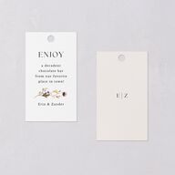 Simple Bohemian Wildflowers Favor Gift Tags Cotton Signature