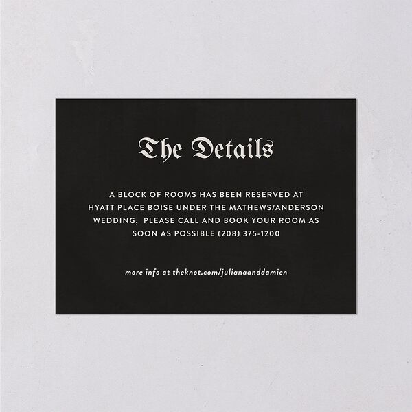 Moody Gothic Rose Wedding Enclosure Cards Midnight Signature Standard