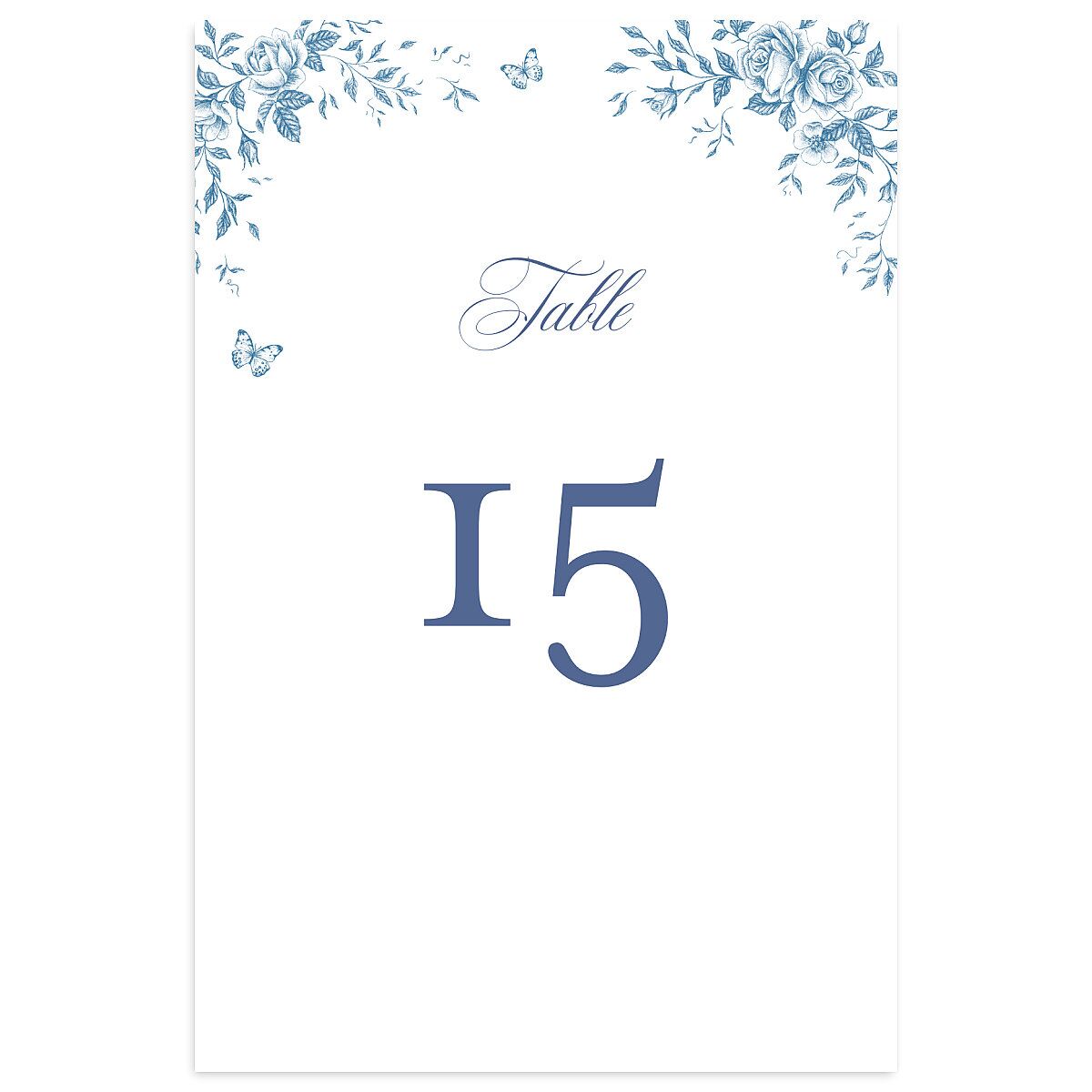 Elegant Rose Crest Table Numbers