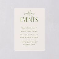 Hawaiian Tropical Monstera Frame Wedding Enclosure Cards Scottish Green Signature Standard