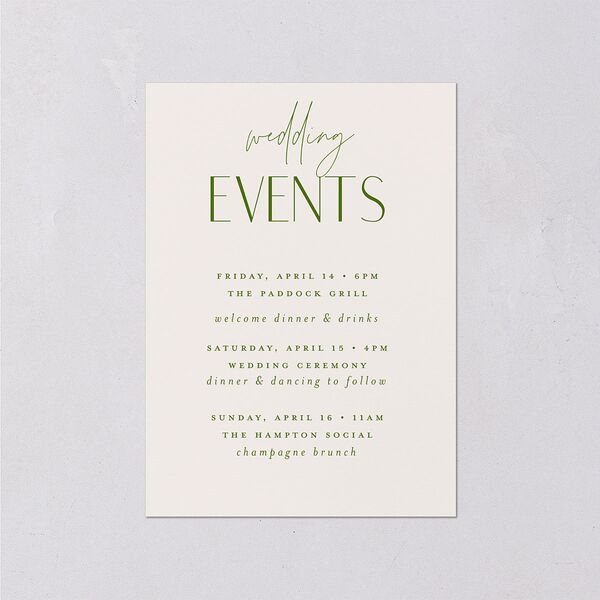 Hawaiian Tropical Monstera Frame Wedding Enclosure Cards Scottish Green Signature Standard