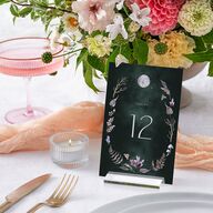 Crystal Forest Table Numbers Hunter Green Signature
