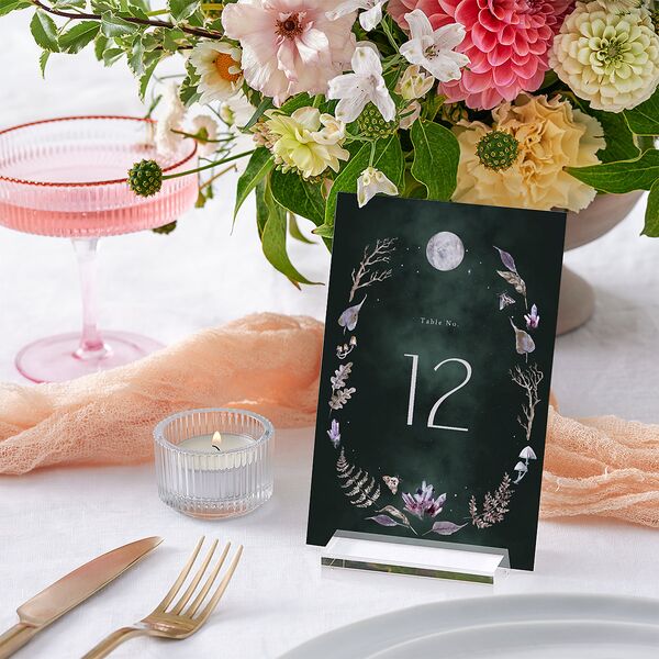 Crystal Forest Table Numbers Hunter Green Signature