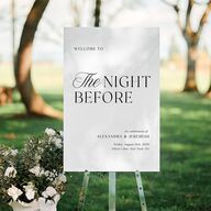 The Night Before Standard Welcome Sign Large Midnight Standard Indoor Foam Core L Welcome