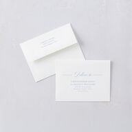 Coastal Oysters and Anchors Thank You Card Envelopes White Sea Blue Both Recipient and Return Addresses Signature Standard