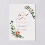 Gilded Botanical Bridal Shower invitations Copper Signature Blank Standard
