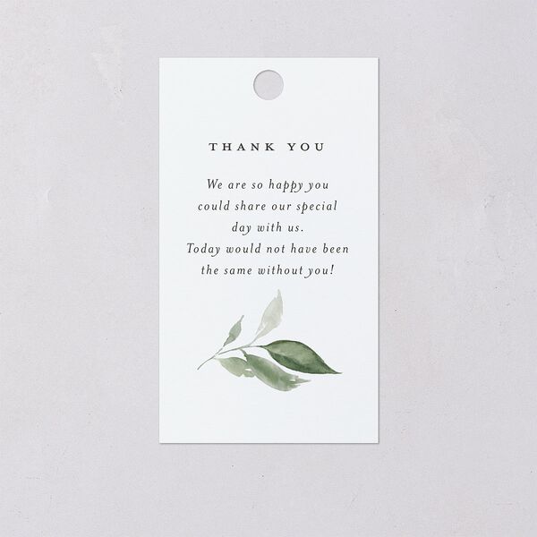 Timeless Bouquet Favor Gift Tags Dusty Blue Signature