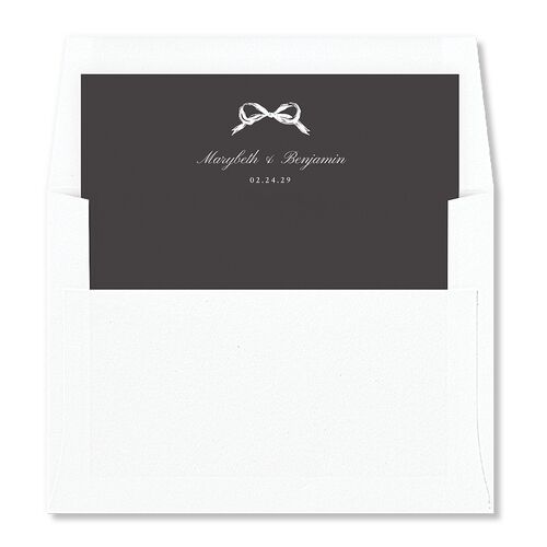 Hand Drawn Vintage Locket Envelope Liners Charcoal Standard