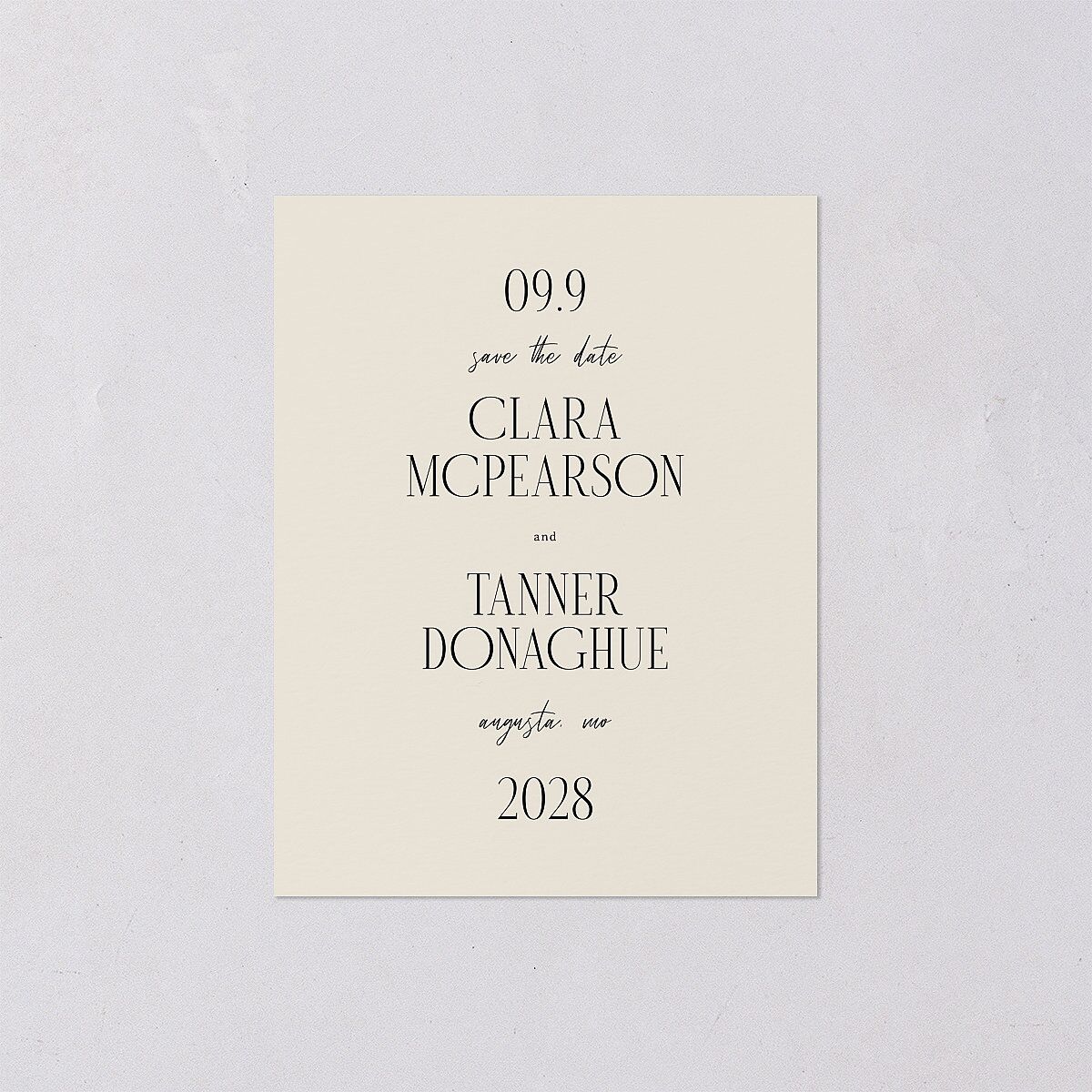 Ornate Garden Save the Date Petite Cards Garnet Signature smooth Blank No