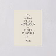 Ornate Garden Save the Date Petite Cards Garnet Signature smooth Blank No