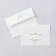 Antique Scallop Frame Wedding Invitations Linen Signature Blank No Standard