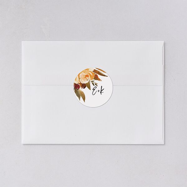 Fall Foliage Wedding Stickers Chestnut Circle