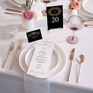 Regal Photo Foil Menus Midnight Gold Signature