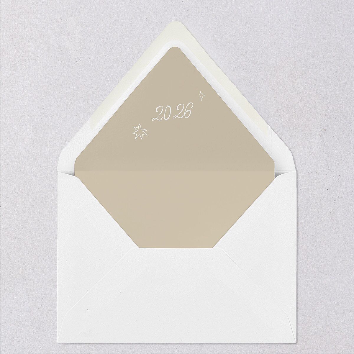 More Kids More Magic Hand Drawn Starry Photo Euro Envelope Liners Cream Luxe