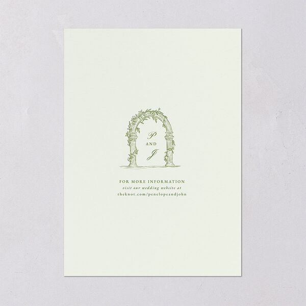 Elegant Italian Toile Wedding Invitations Greenery Signature Blank No Standard