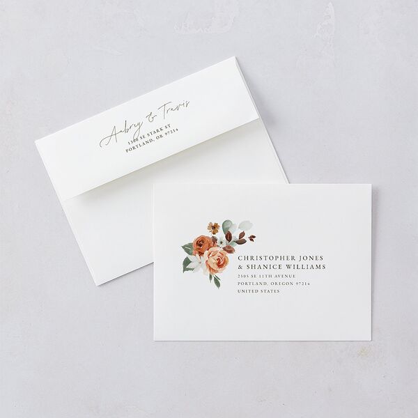 Eucalyptus Bouquet Engagement Party Invitations Terracotta Signature Blank Standard